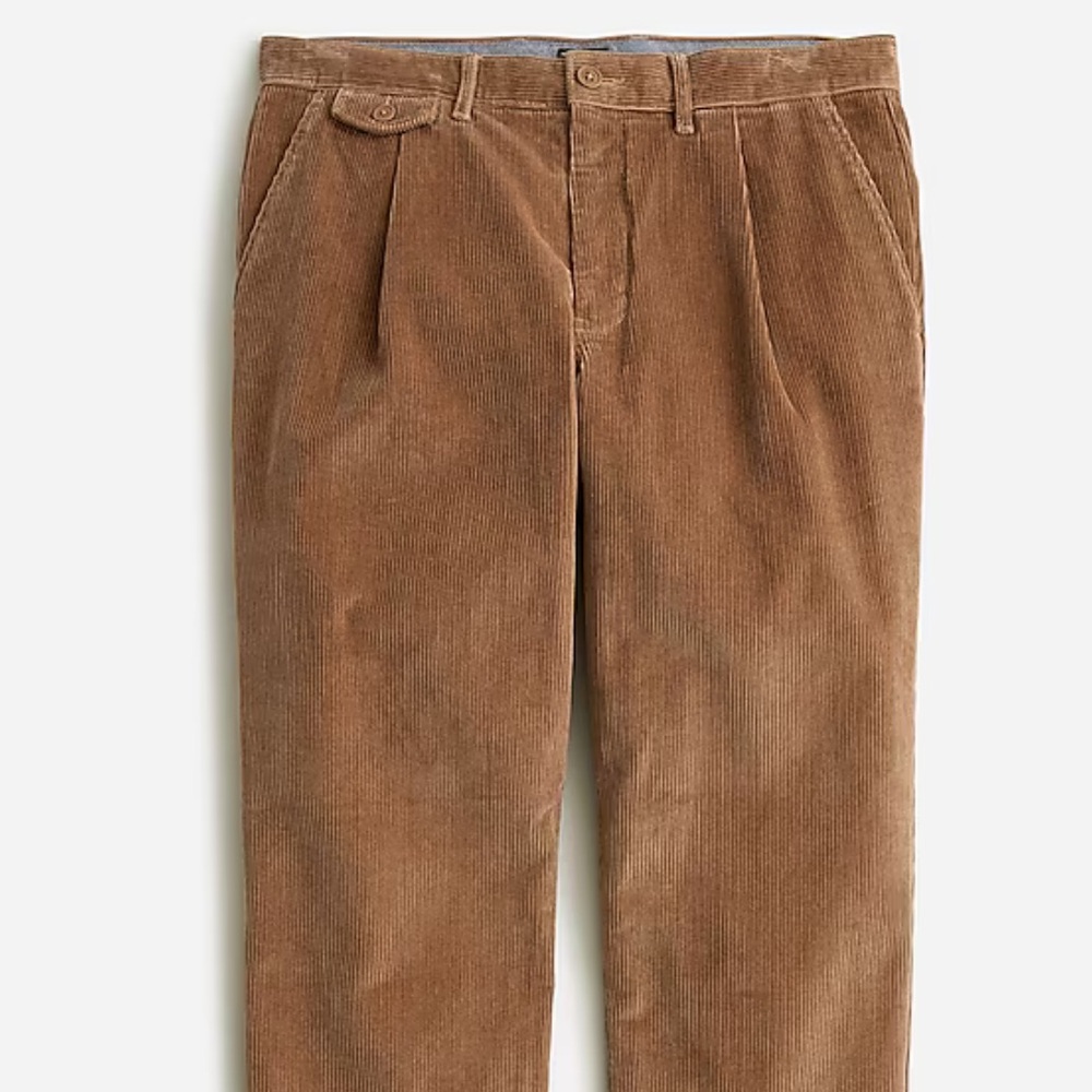 Jcrew Single Pleat 10 Wale Corduroy pant